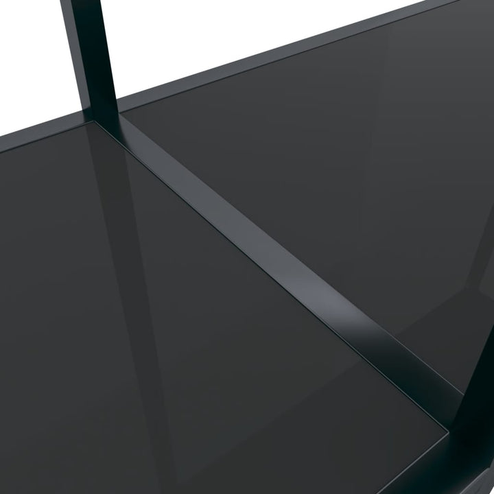 konsolbord 180x35x75,5 cm hærdet glas sort