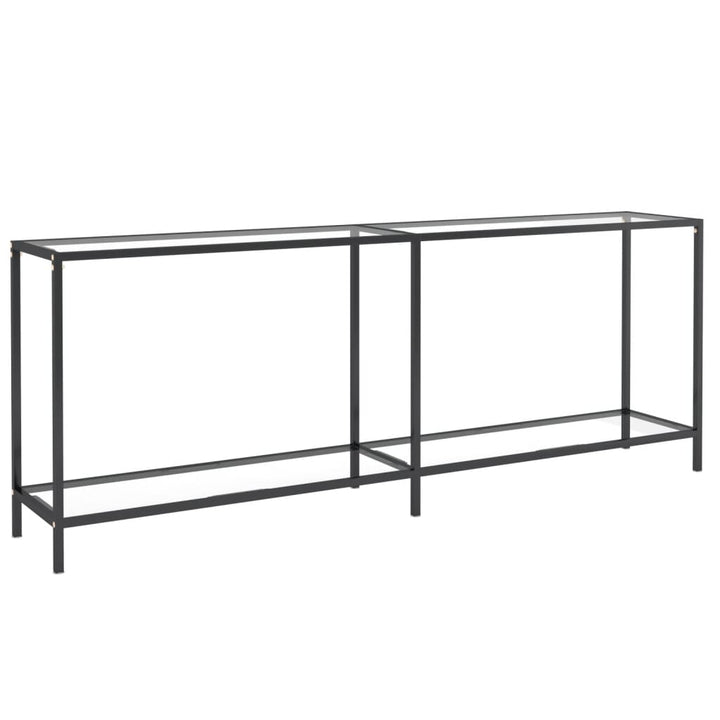konsolbord 200x35x75,5 cm hærdet glas transparent
