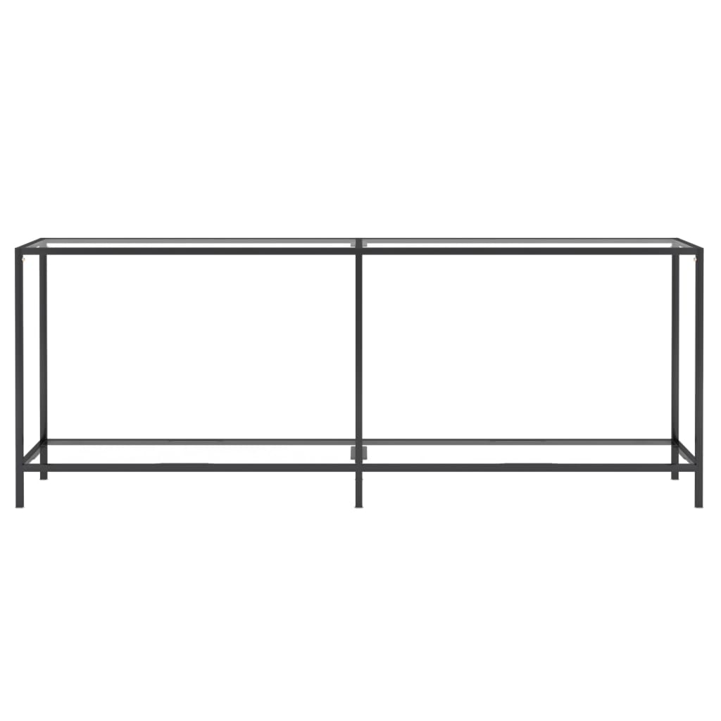 konsolbord 200x35x75,5 cm hærdet glas transparent