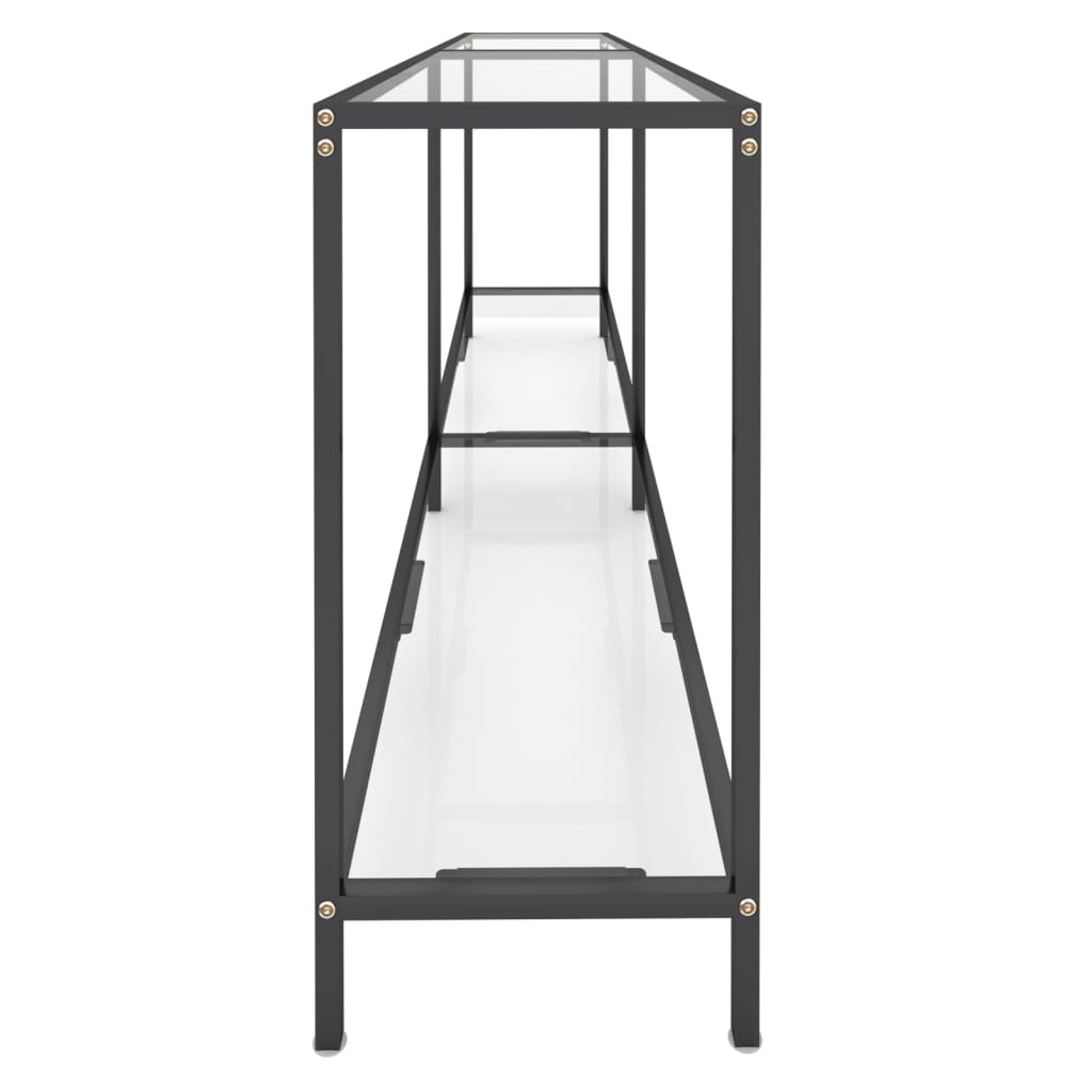 konsolbord 200x35x75,5 cm hærdet glas transparent