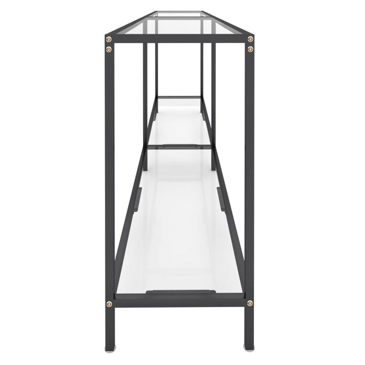 konsolbord 200x35x75,5 cm hærdet glas transparent