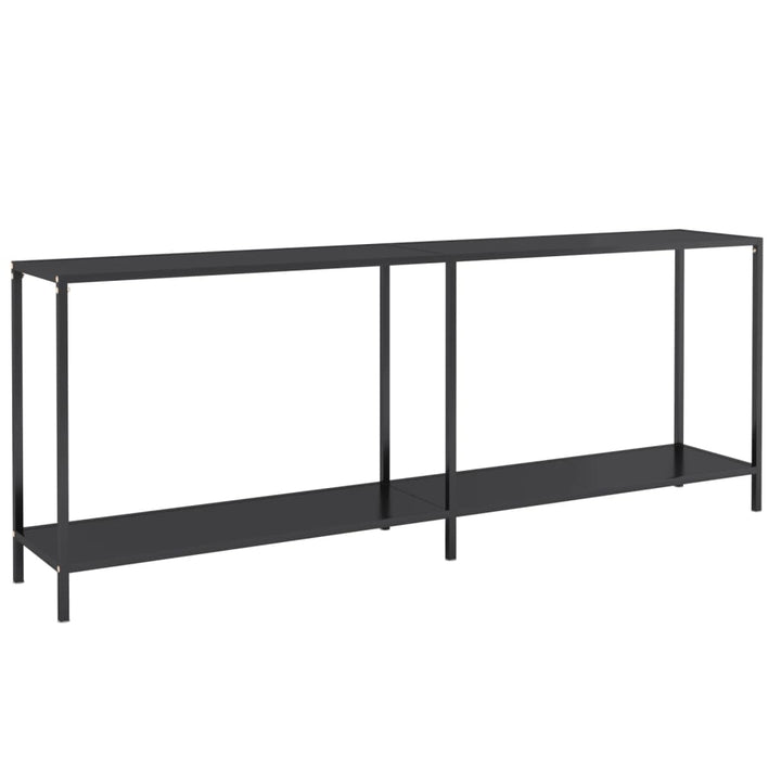 konsolbord 200x35x75,5 cm hærdet glas sort