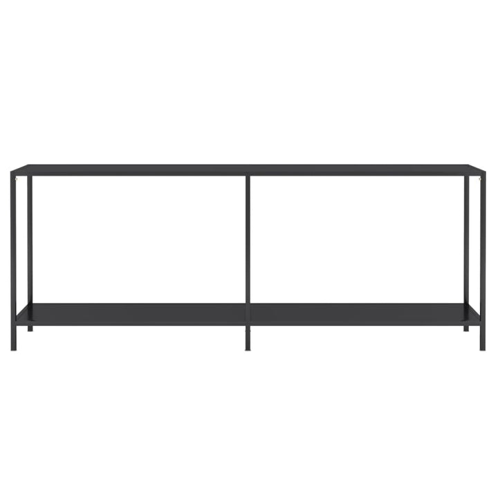 konsolbord 200x35x75,5 cm hærdet glas sort