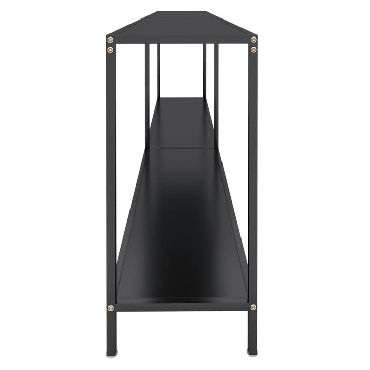 konsolbord 200x35x75,5 cm hærdet glas sort