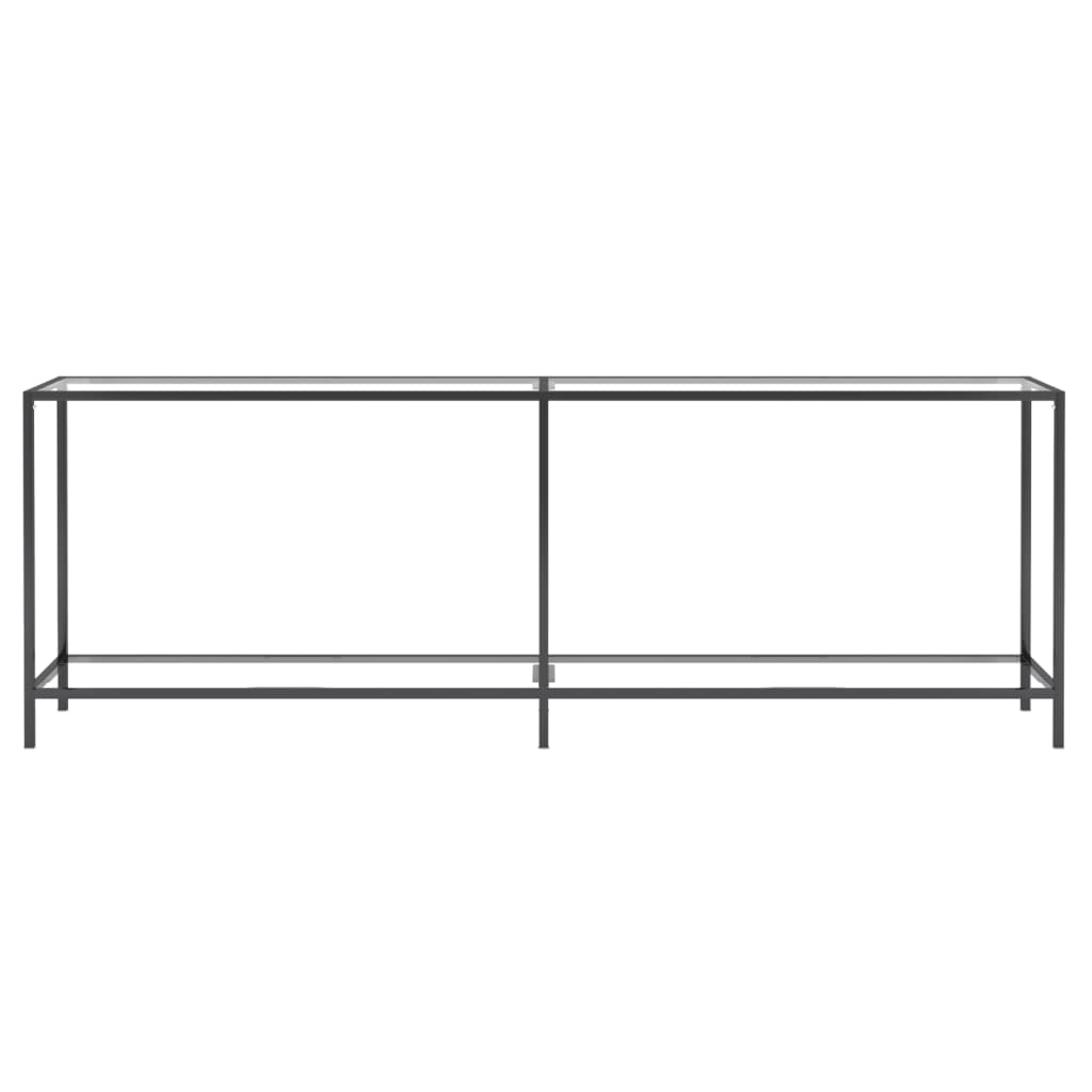 konsolbord 220x35x75,5 cm hærdet glas transparent
