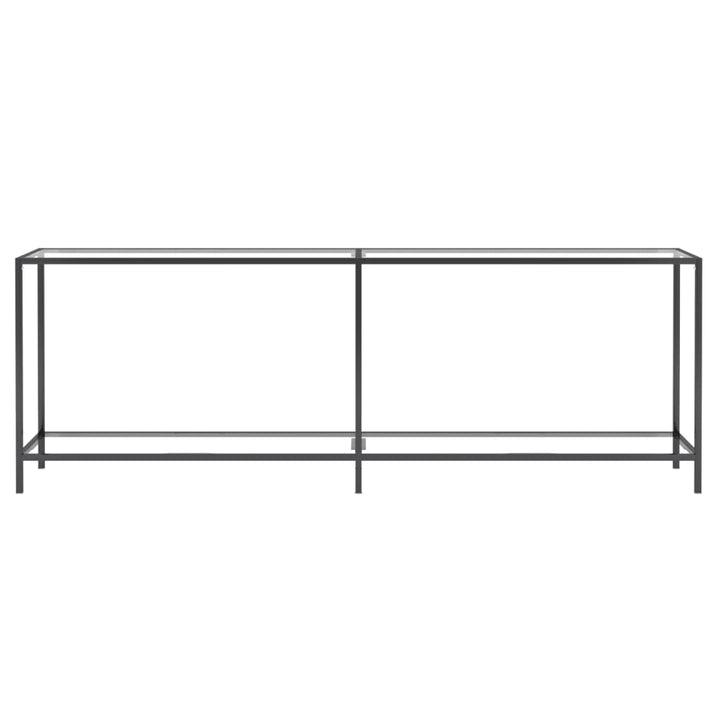 konsolbord 220x35x75,5 cm hærdet glas transparent