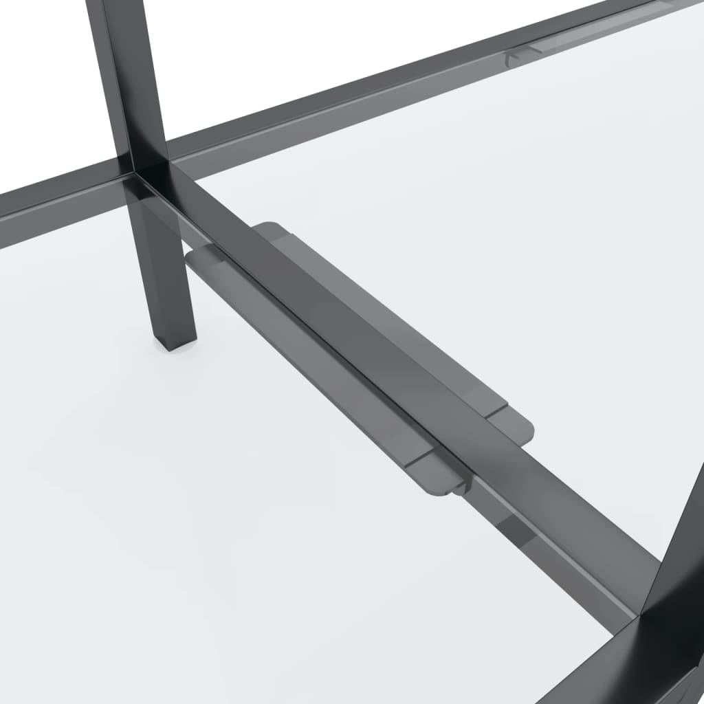 konsolbord 220x35x75,5 cm hærdet glas transparent
