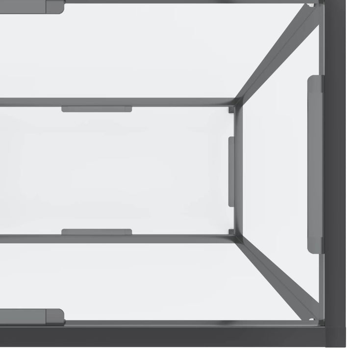 konsolbord 220x35x75,5 cm hærdet glas transparent
