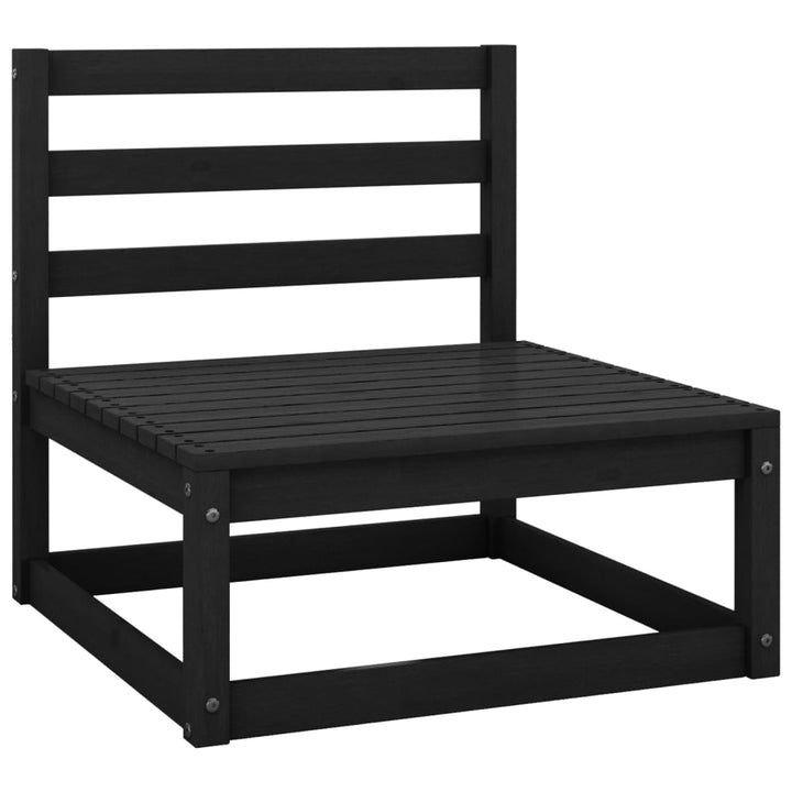 2-personers havesofa massivt fyrretræ sort