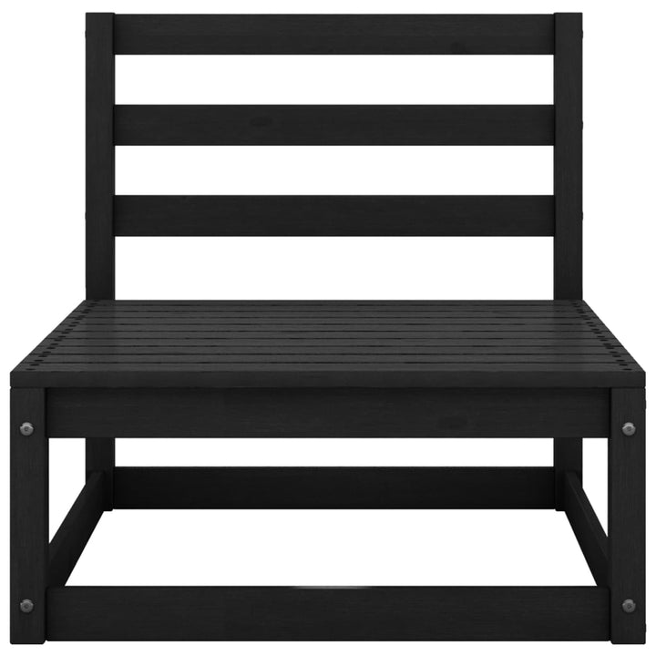 2-personers havesofa massivt fyrretræ sort