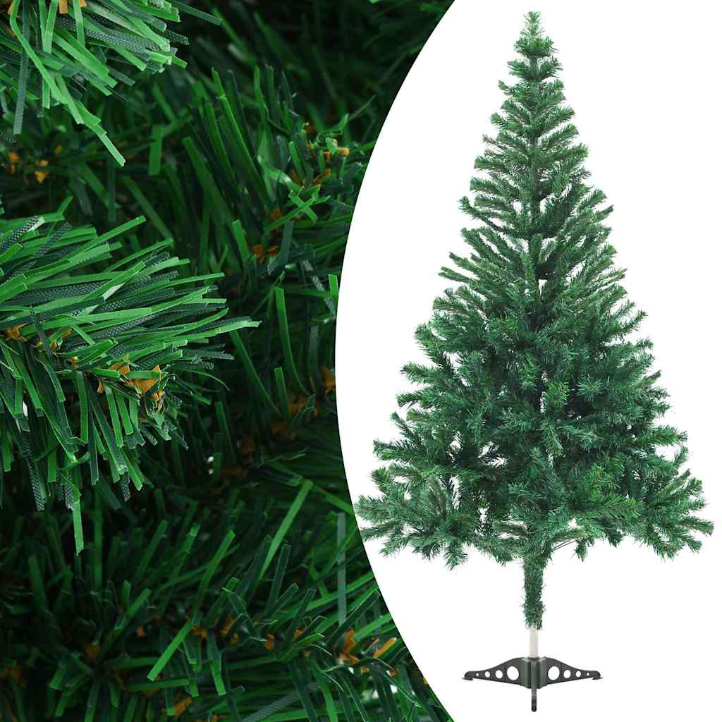 kunstigt juletræ med lys og kuglesæt 210 cm 910 grene