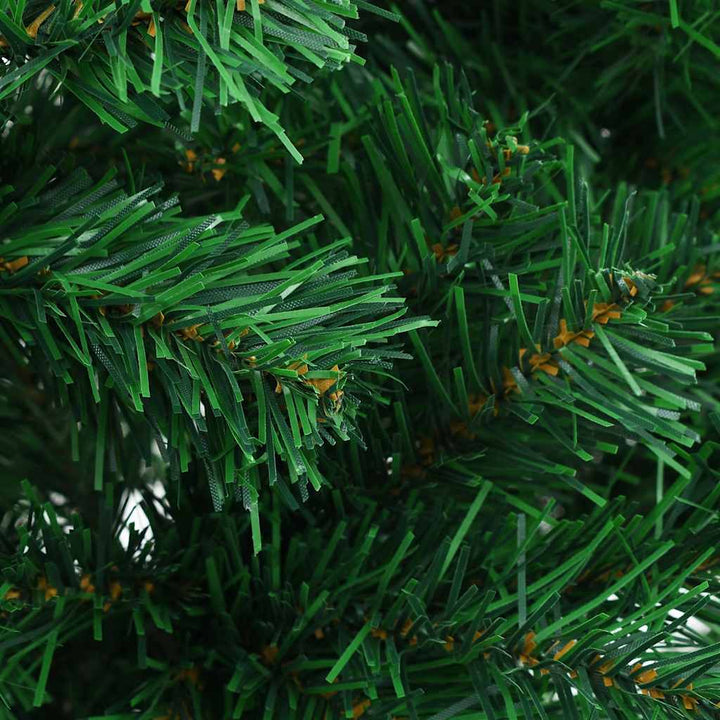 kunstigt juletræ med lys og kuglesæt 210 cm 910 grene