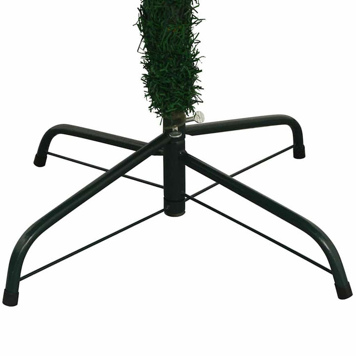 kunstigt juletræ med lys og kuglesæt 240 cm grøn