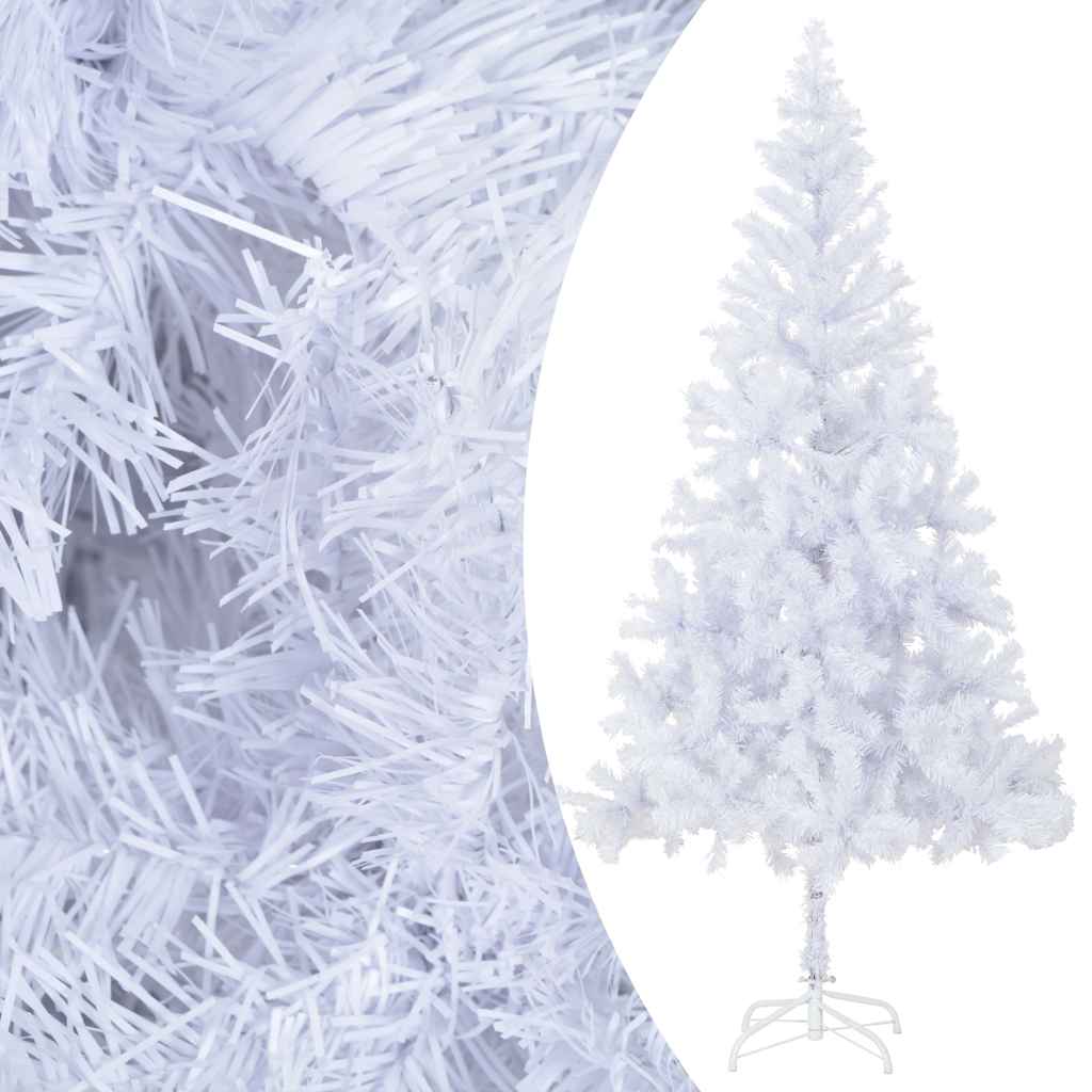 kunstigt juletræ med lys og kuglesæt 210 cm 910 grene