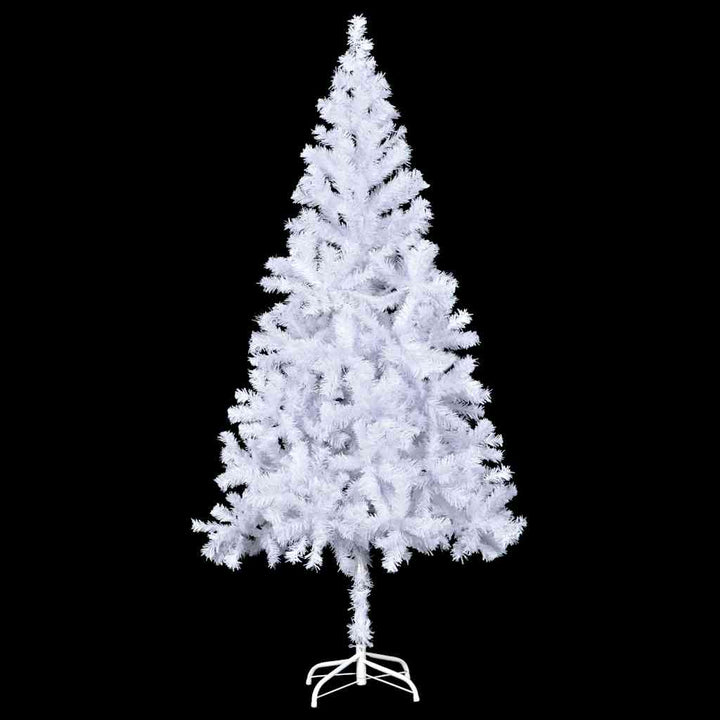 kunstigt juletræ med lys og kuglesæt 210 cm 910 grene