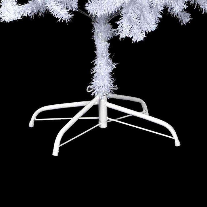 kunstigt juletræ med lys og kuglesæt 210 cm 910 grene