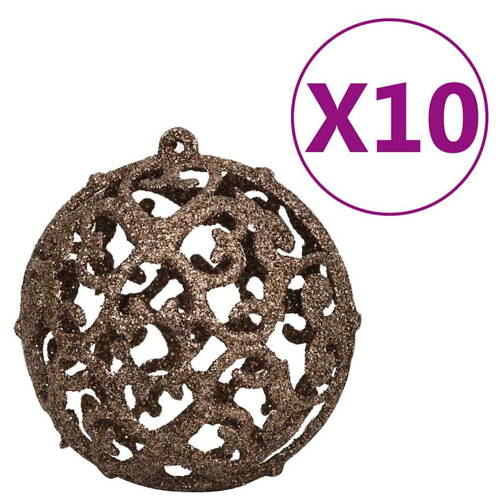 kunstigt juletræ med lys og kuglesæt 210 cm 910 grene