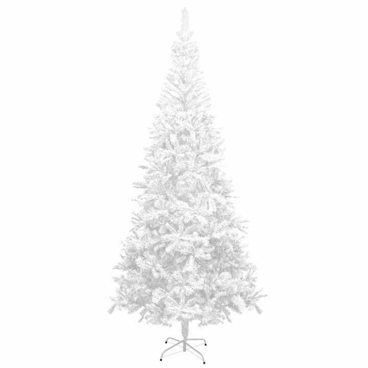 kunstigt juletræ med lys og kuglesæt 240 cm hvid