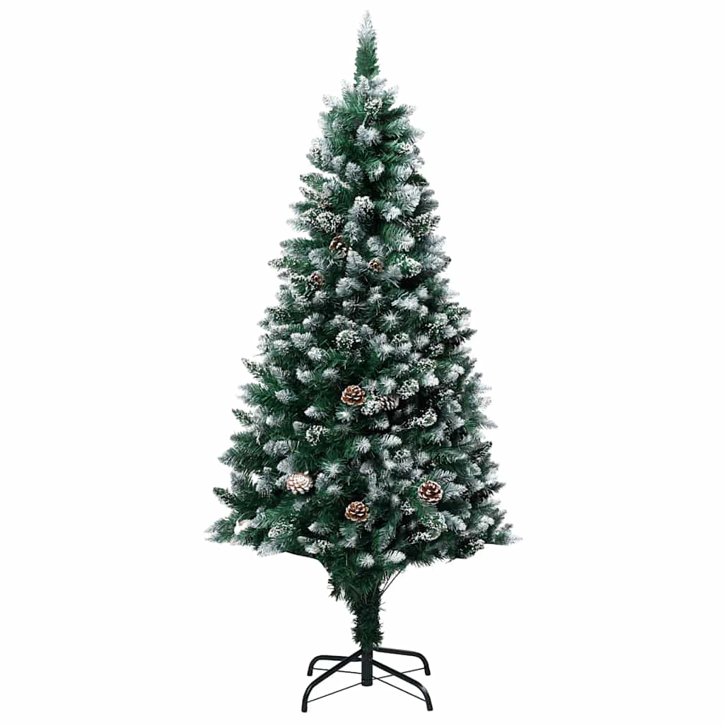 juletræ med lys + julekugler og grankogler 240 cm