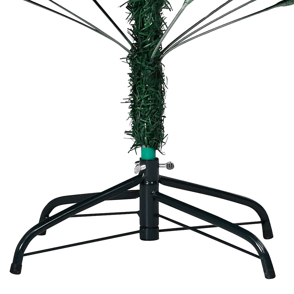 kunstigt juletræ med lys og kuglesæt 180 cm PVC grøn