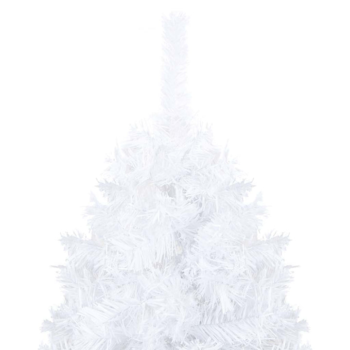 kunstigt juletræ med lys og kuglesæt 240 cm hvid
