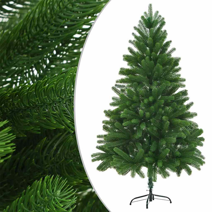 kunstigt juletræ med lys og kuglesæt 210 cm grøn
