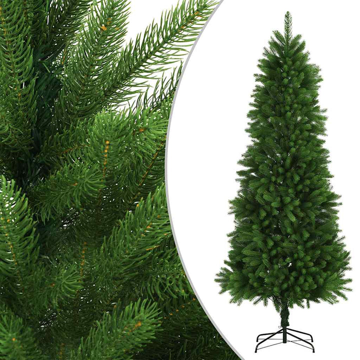 kunstigt juletræ med lys og kuglesæt 240 cm grøn