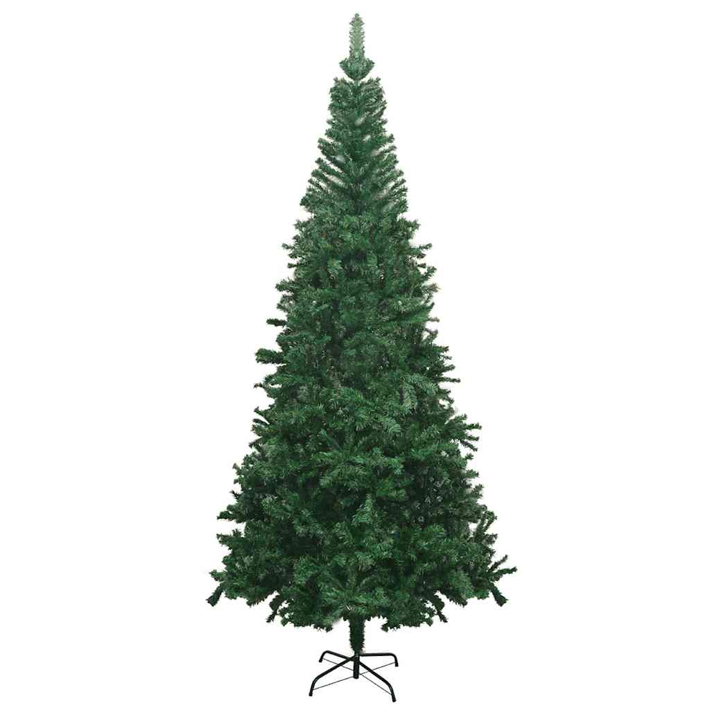 kunstigt juletræ med lys og kuglesæt 240 cm grøn