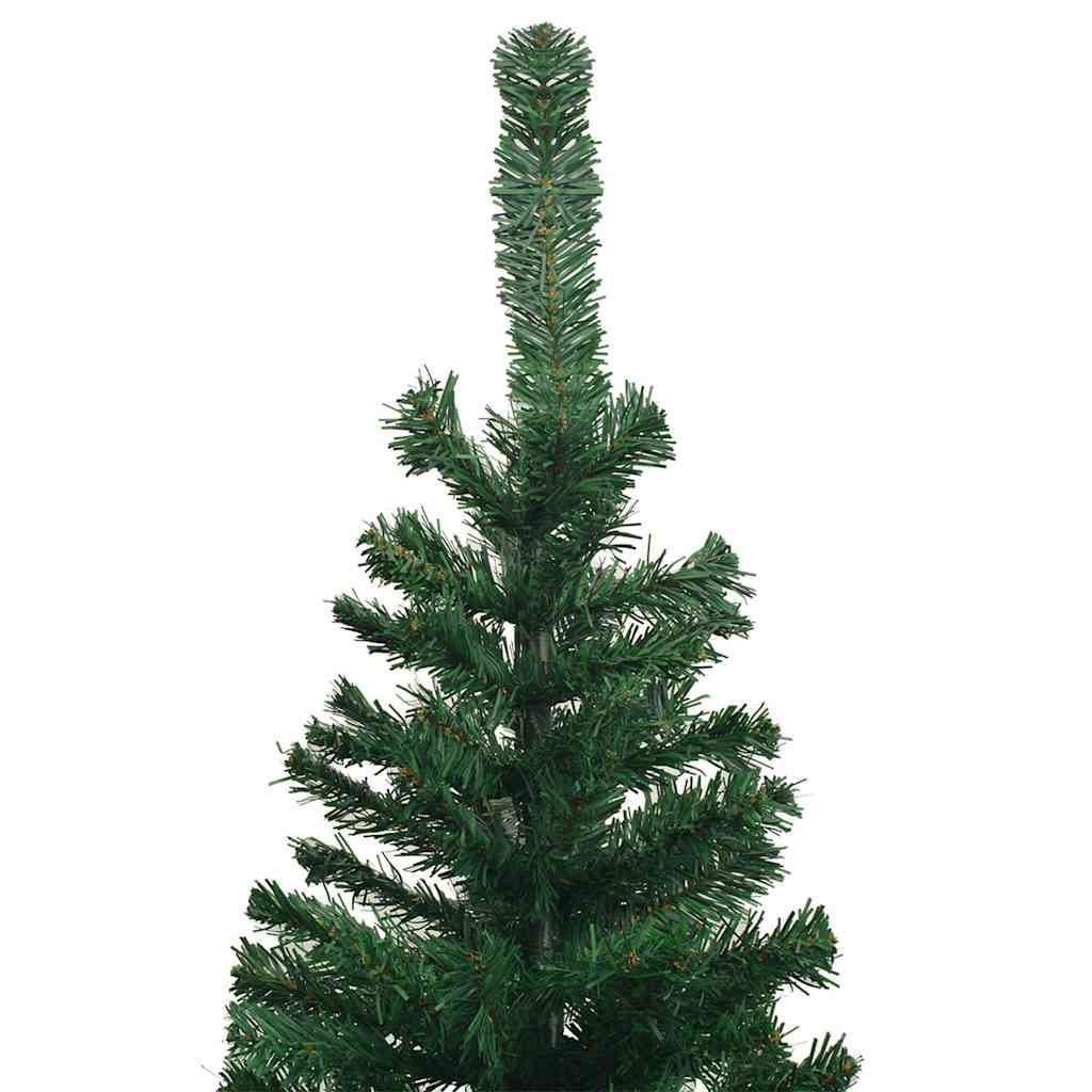kunstigt juletræ med lys og kuglesæt 240 cm grøn