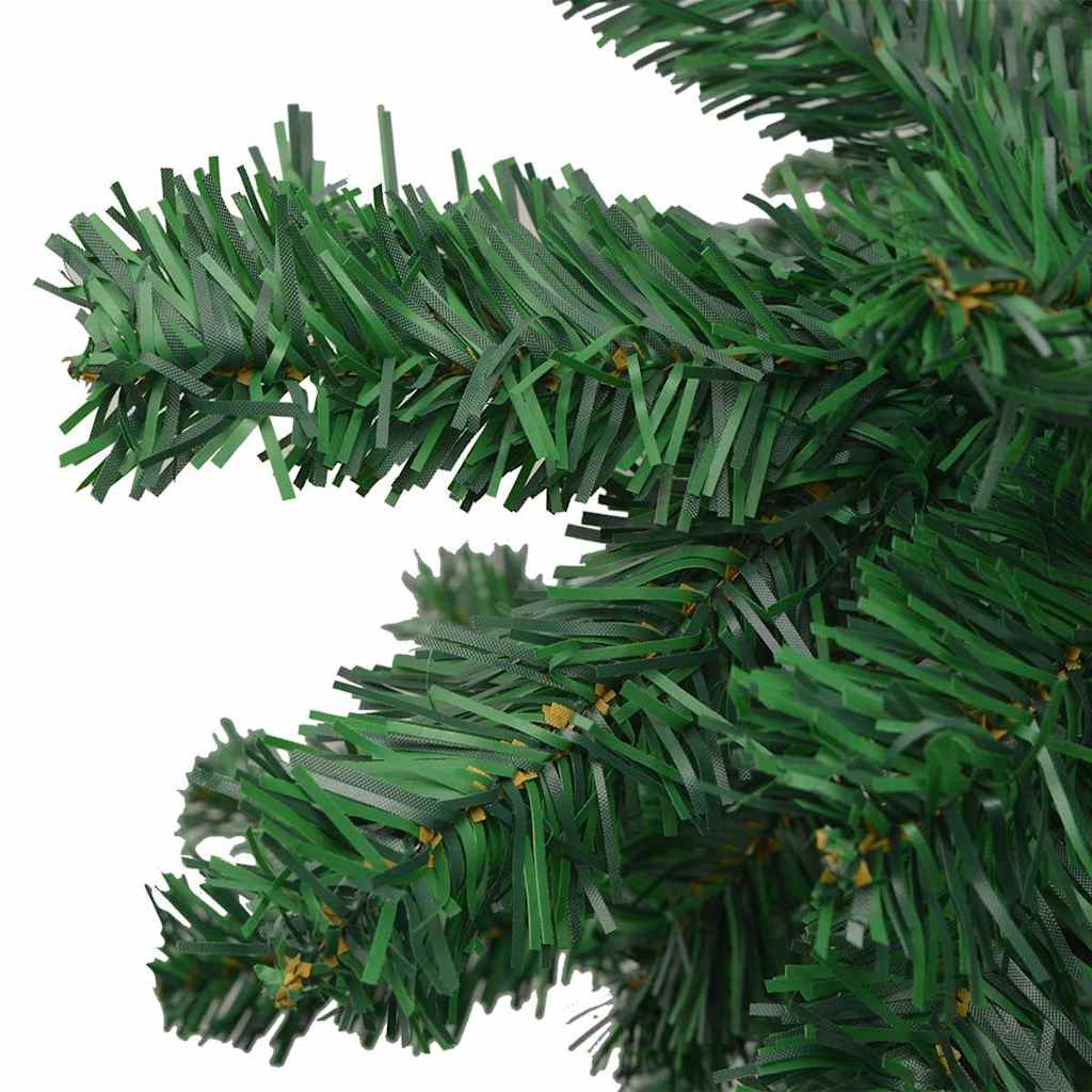 kunstigt juletræ med lys og kuglesæt 240 cm grøn