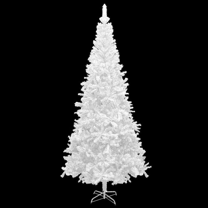 kunstigt juletræ med lys og kuglesæt 240 cm hvid