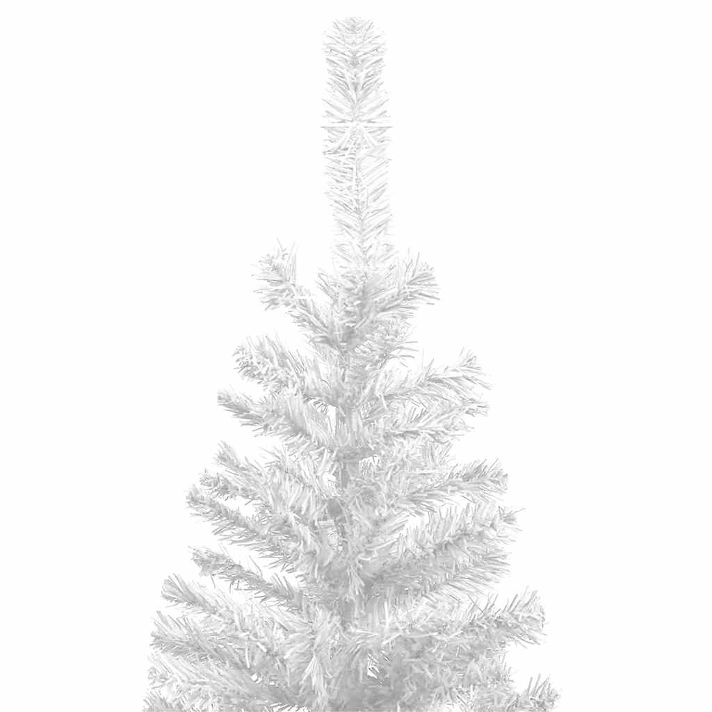 kunstigt juletræ med lys og kuglesæt 240 cm hvid