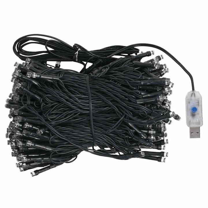 kunstigt juletræ med lys og kuglesæt 210 cm PVC sort