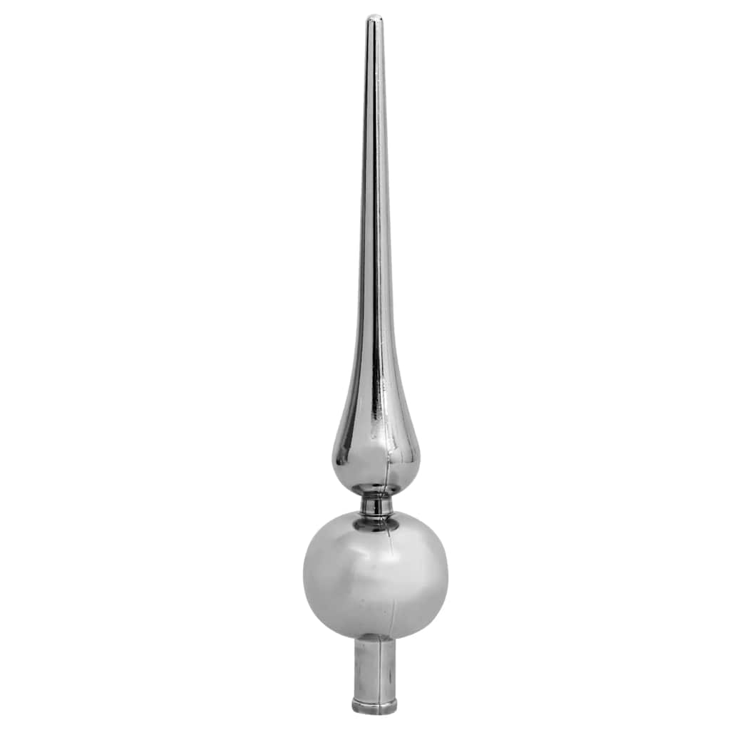 kunstigt juletræ med lys og kuglesæt 210 cm PVC sort