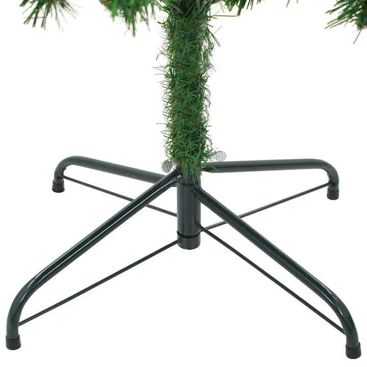 juletræ med lys + julekugler og grankogler 210 cm