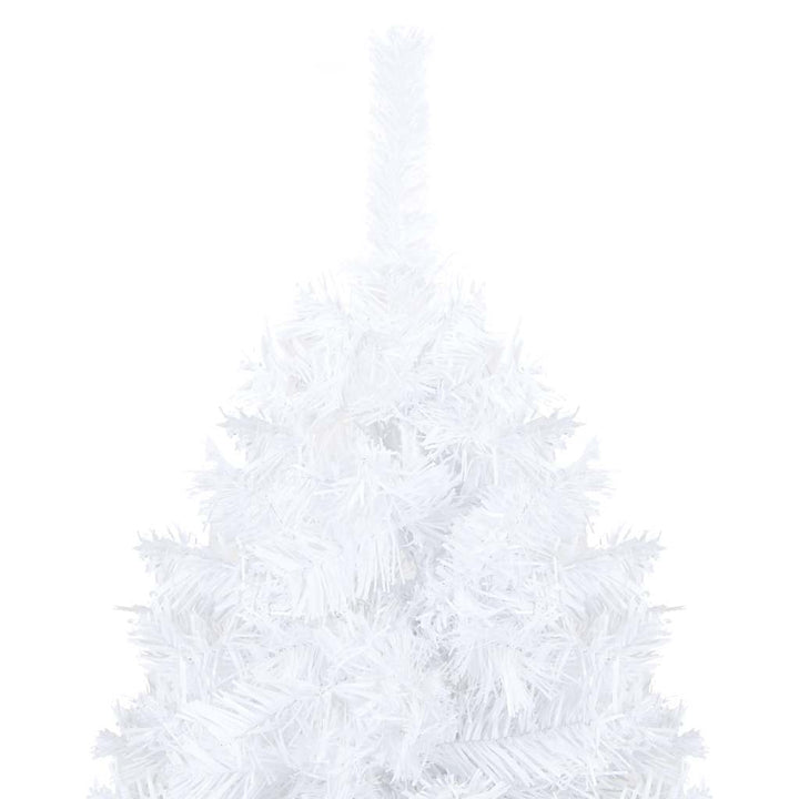 kunstigt juletræ med lys og kuglesæt 240 cm hvid