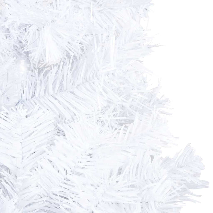 kunstigt juletræ med lys og kuglesæt 240 cm hvid