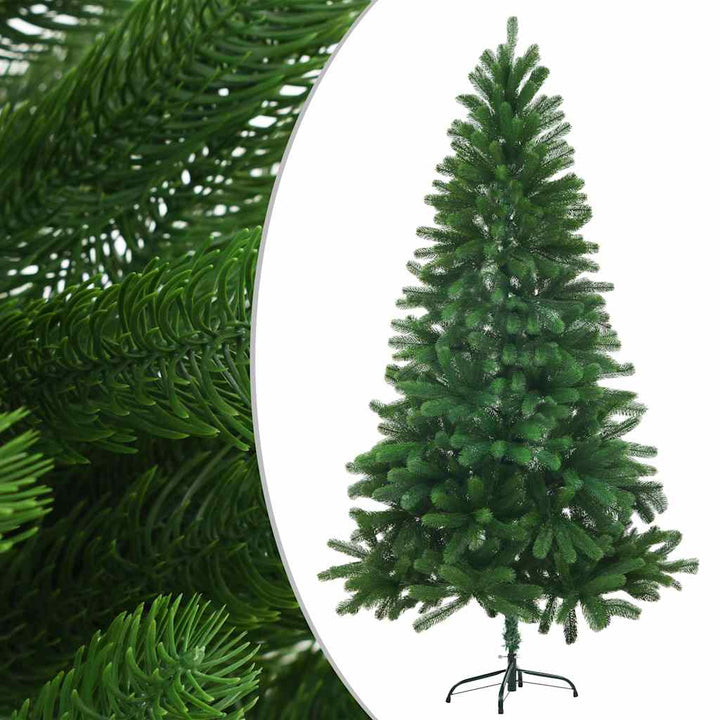 kunstigt juletræ med lys og kuglesæt 150 cm grøn