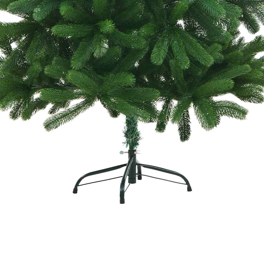 kunstigt juletræ med lys og kuglesæt 150 cm grøn