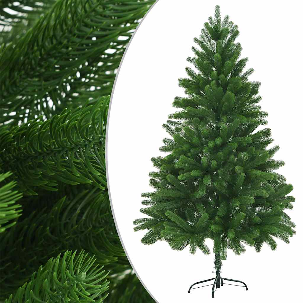kunstigt juletræ med lys og kuglesæt 180 cm grøn