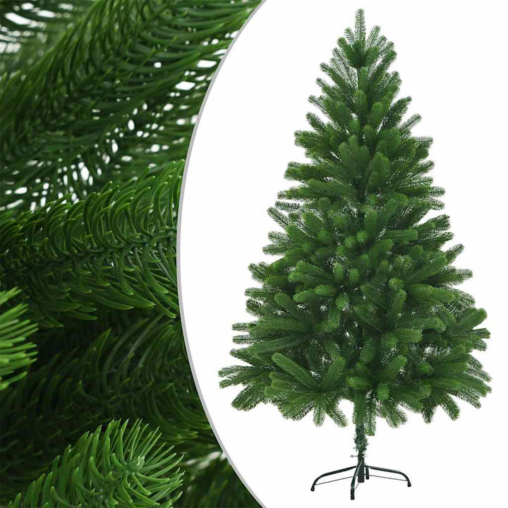 kunstigt juletræ med lys og kuglesæt 210 cm grøn