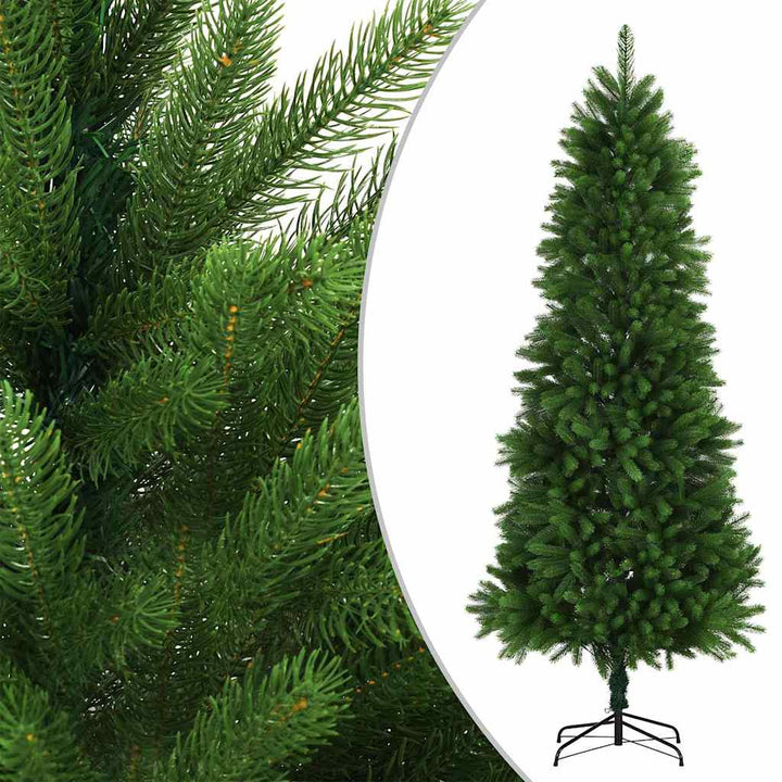 kunstigt juletræ med lys og kuglesæt 240 cm grøn