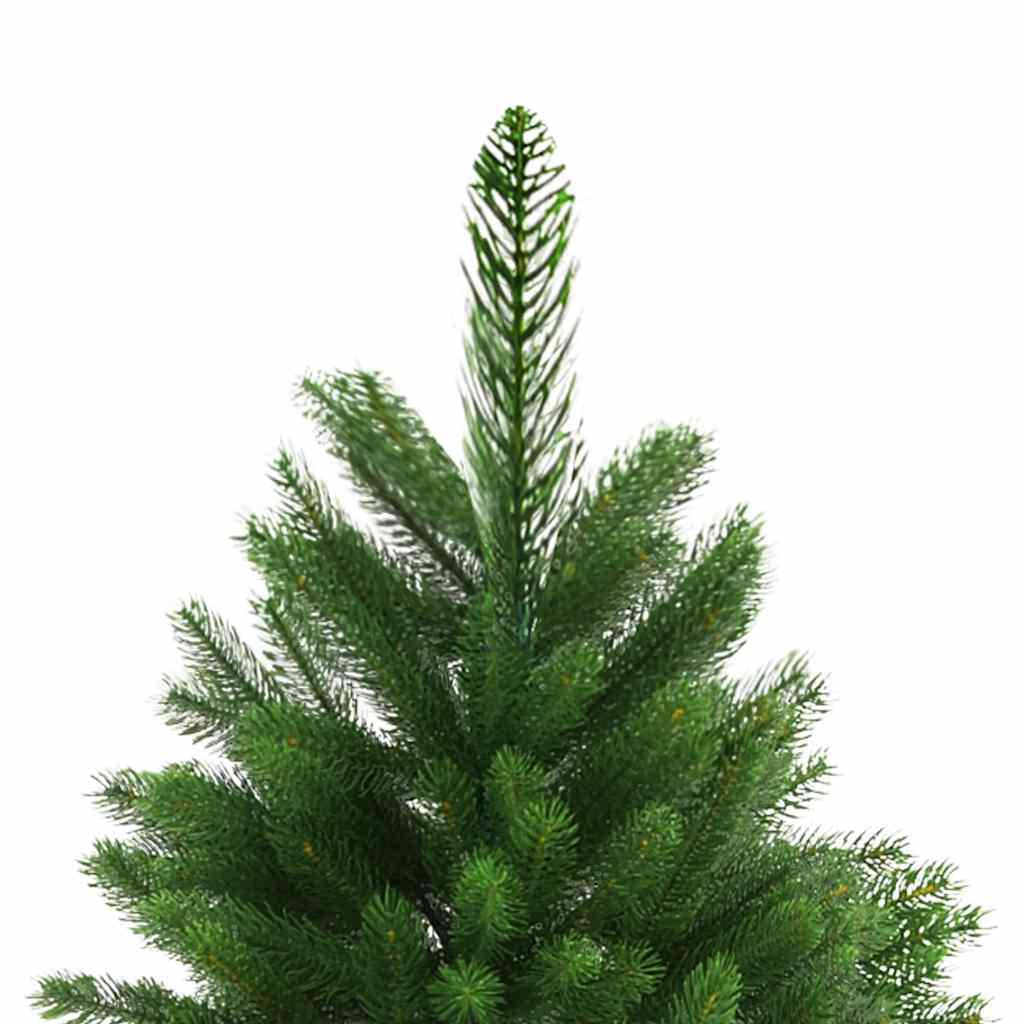 kunstigt juletræ med lys og kuglesæt 240 cm grøn