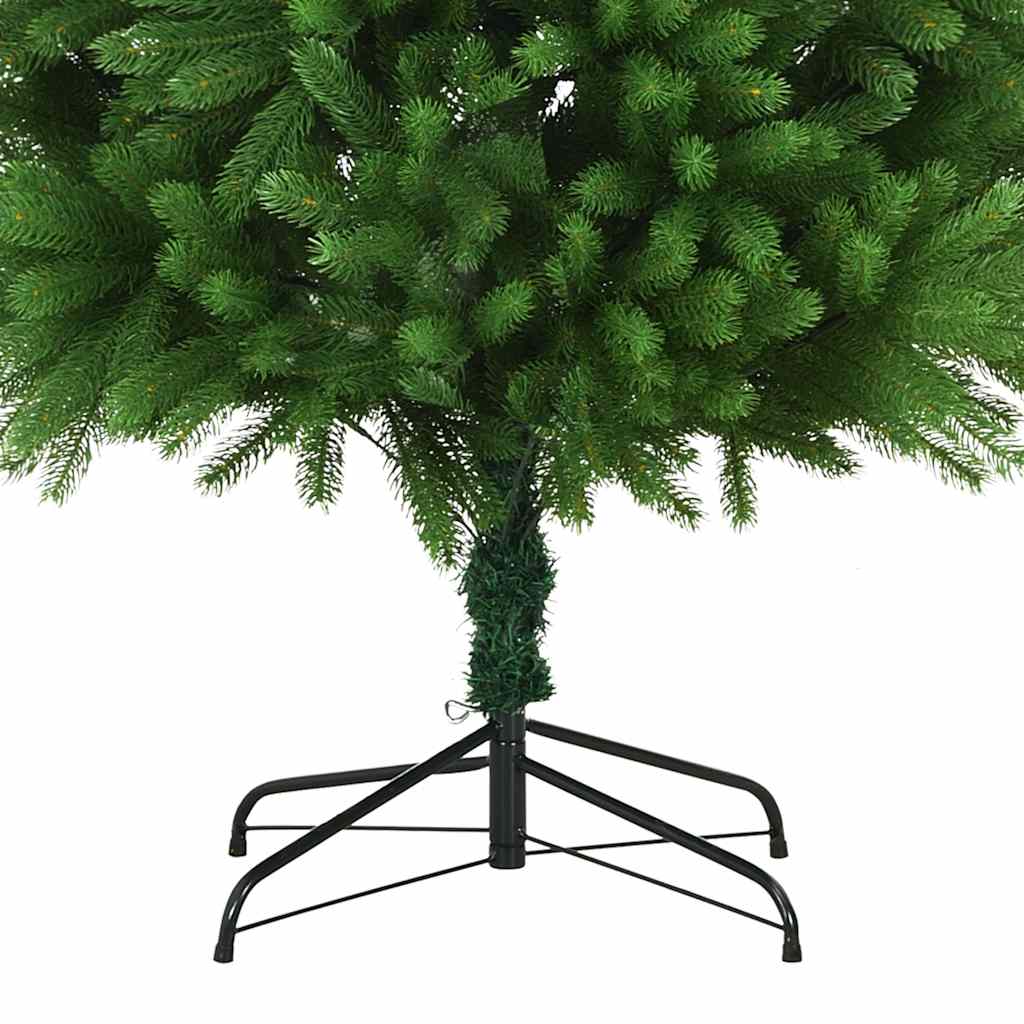 kunstigt juletræ med lys og kuglesæt 240 cm grøn