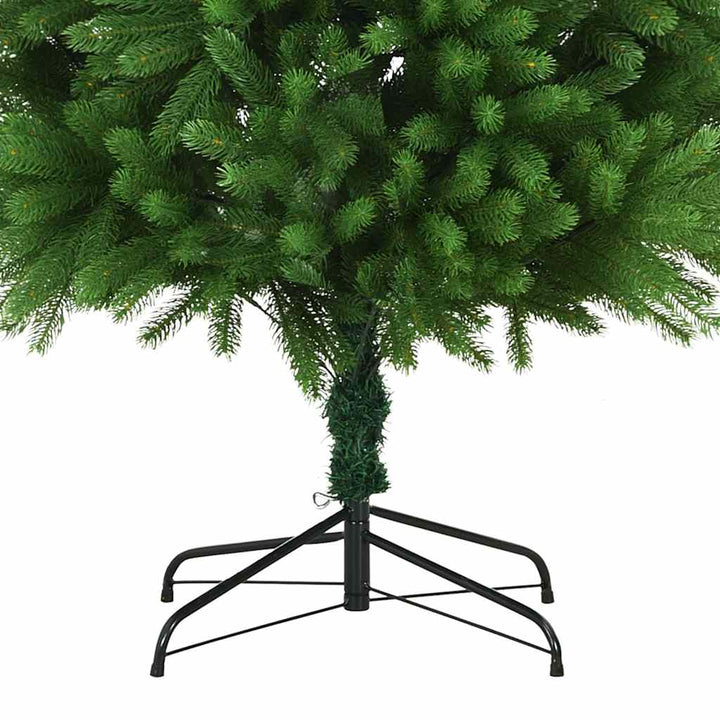 kunstigt juletræ med lys og kuglesæt 240 cm grøn
