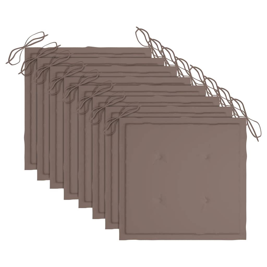foldbare havestole 8 stk. med hynder massivt akacietræ