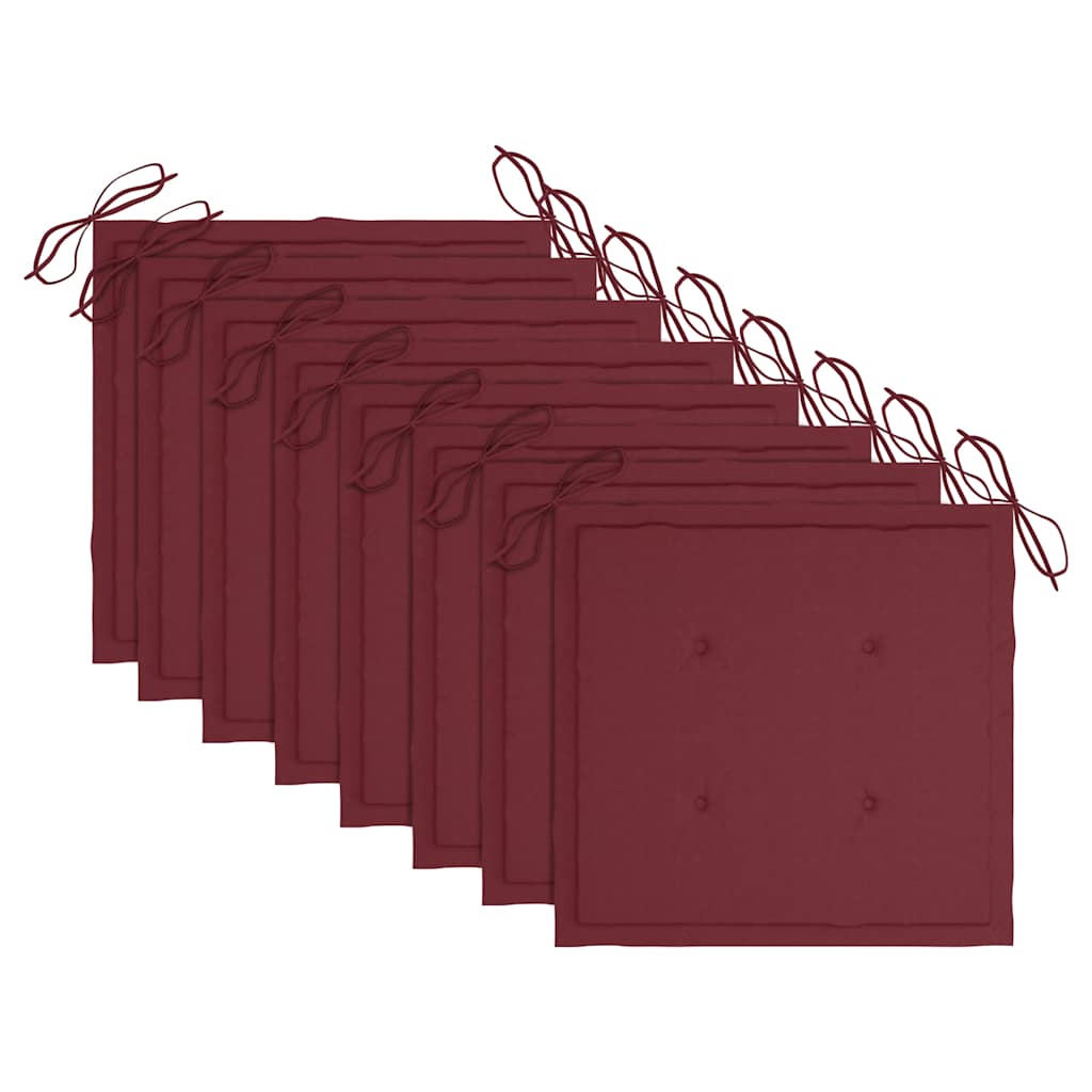foldbare havestole 8 stk. med hynder massivt akacietræ
