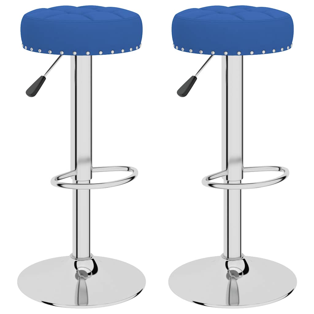 barstole 2 stk. stof blå