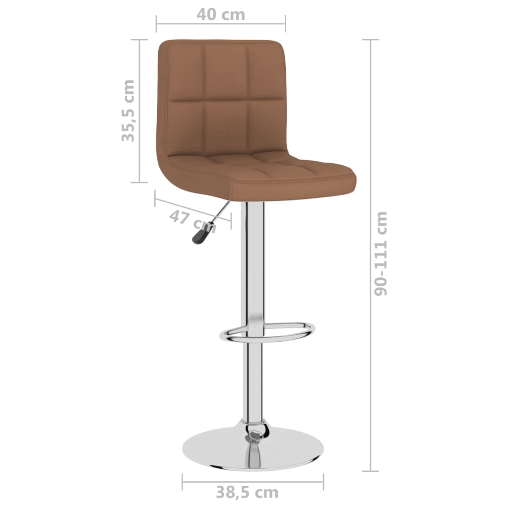 barstole 2 stk. stof brun