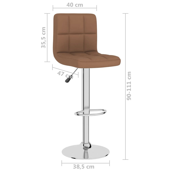 barstole 2 stk. stof brun